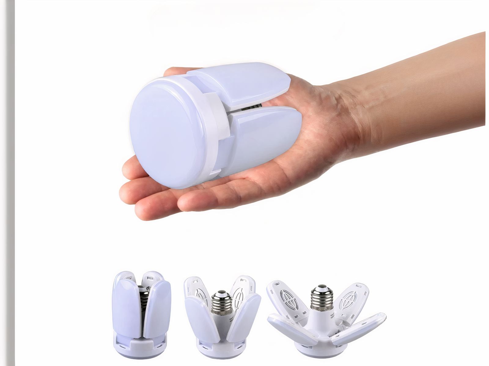 Ampoule LED E27 pliable style ventilateur