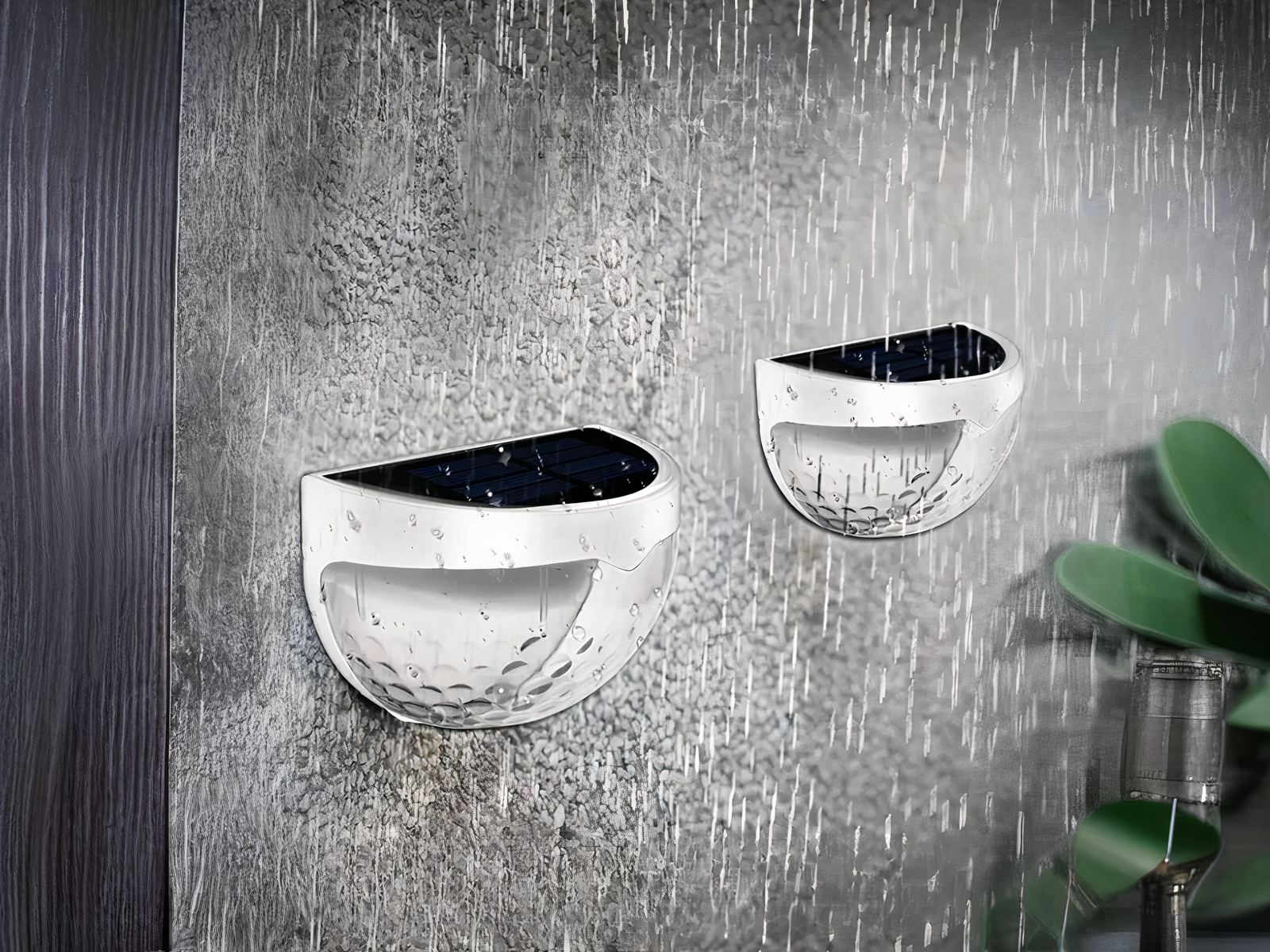 Applique LED solaire murale blanche design et élégante