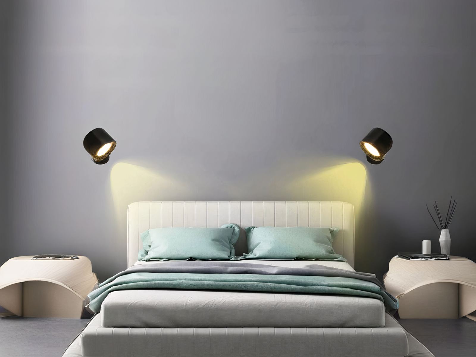 Applique murale LED sans fil rotative