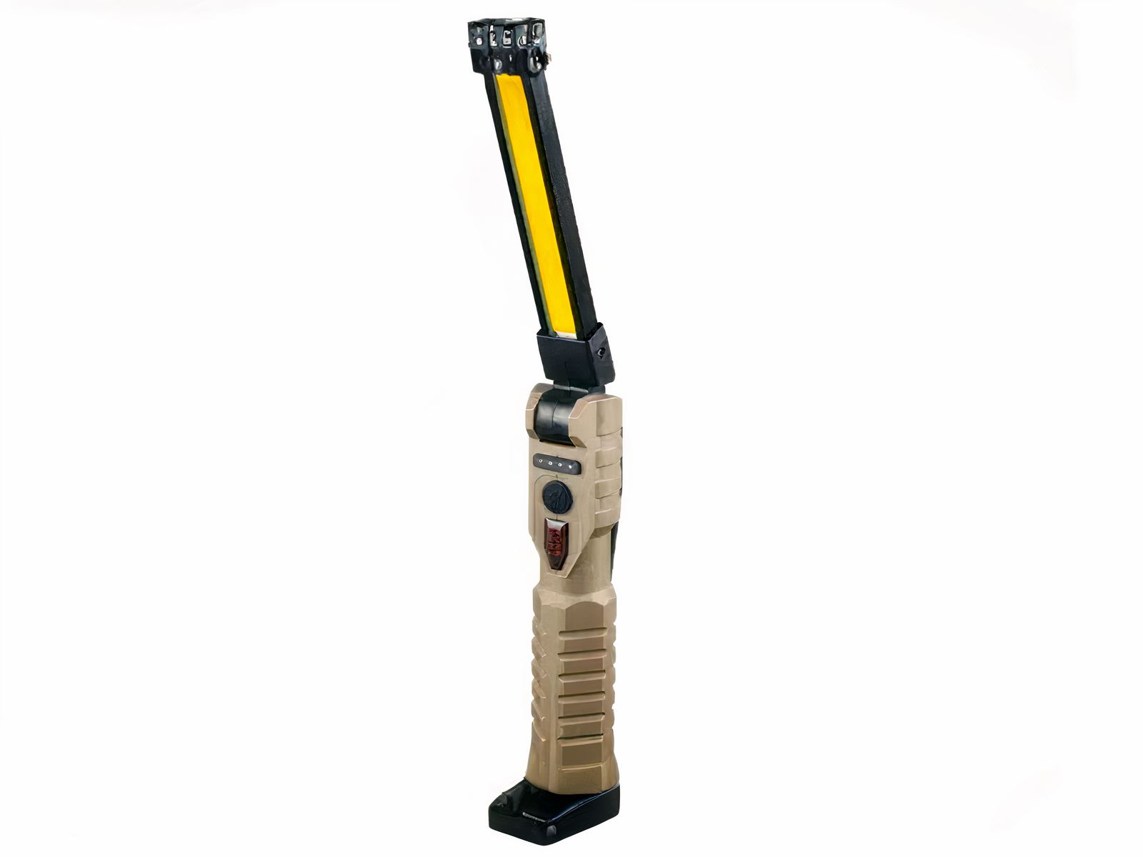 Baladeuse LED aimantée et pliable sur fond blanc