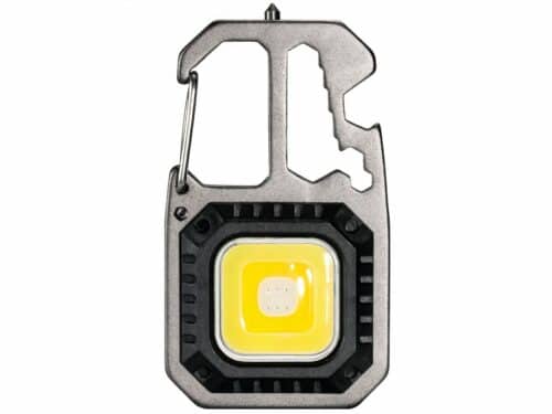 Baladeuse LED multifonctionnelle et miniature sur fond blanc