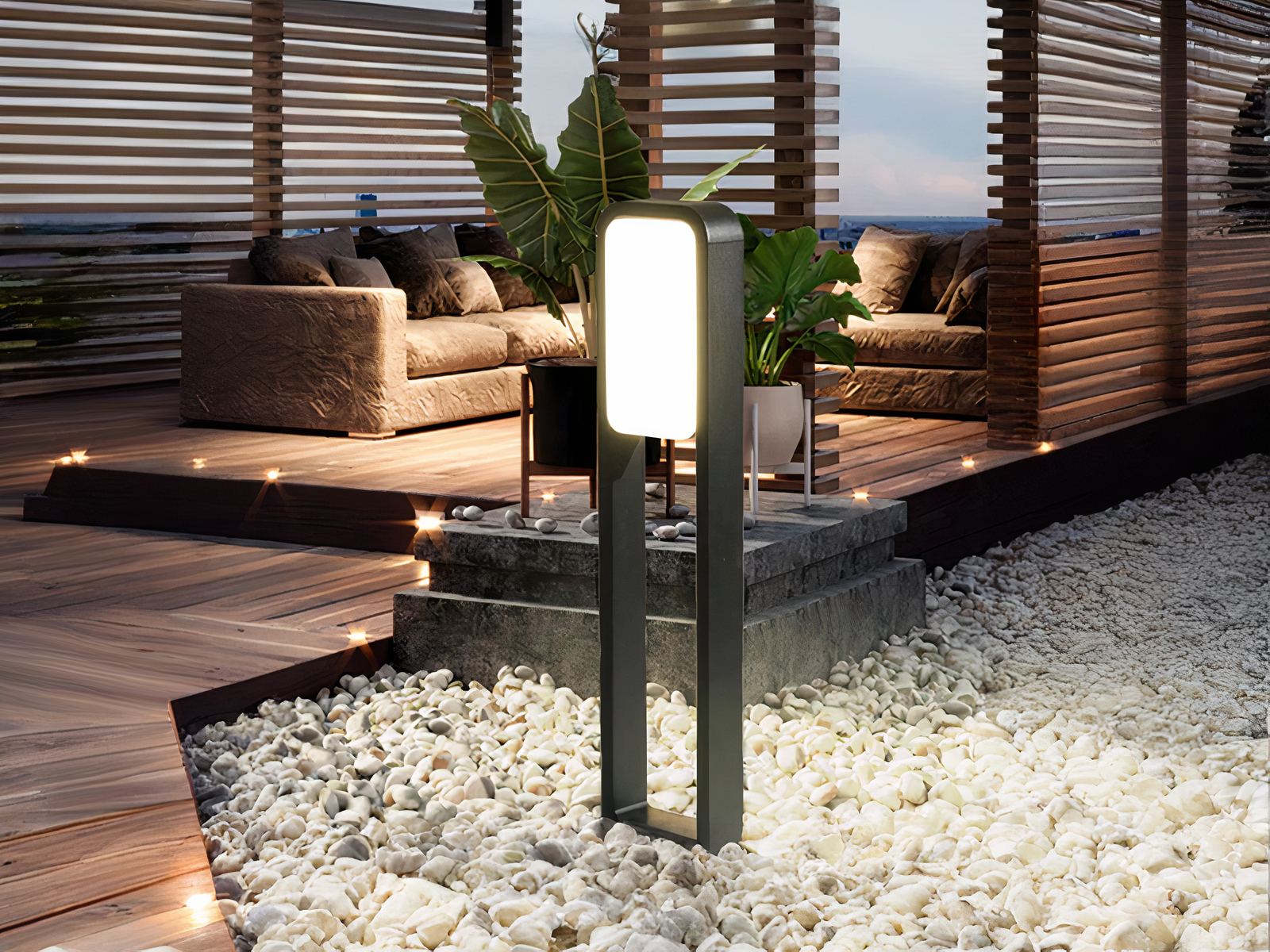 Borne extérieure LED haute puissance et étanche en aluminium