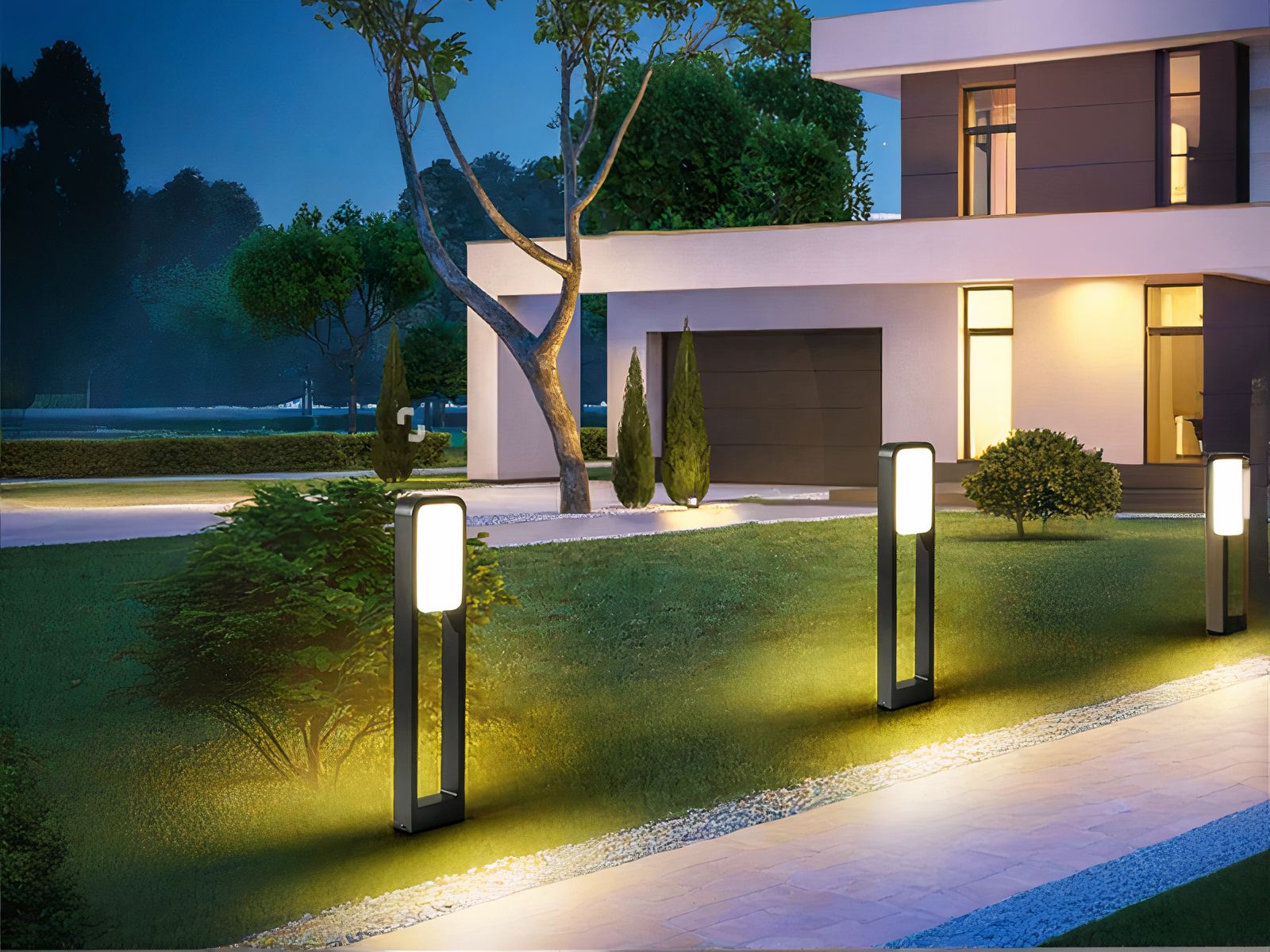 Borne extérieure LED haute puissance et étanche en aluminium