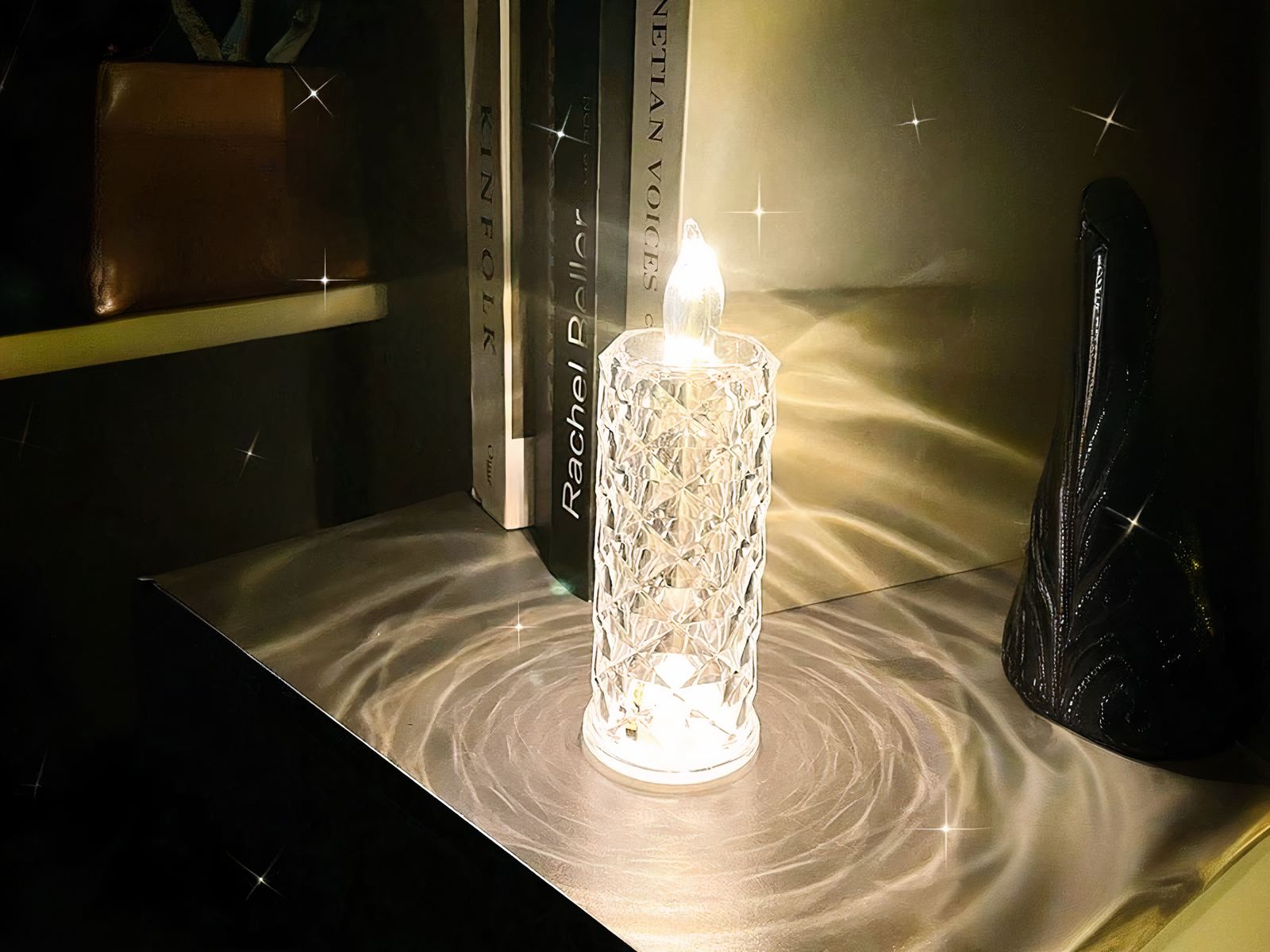 Bougies LED effet cristal