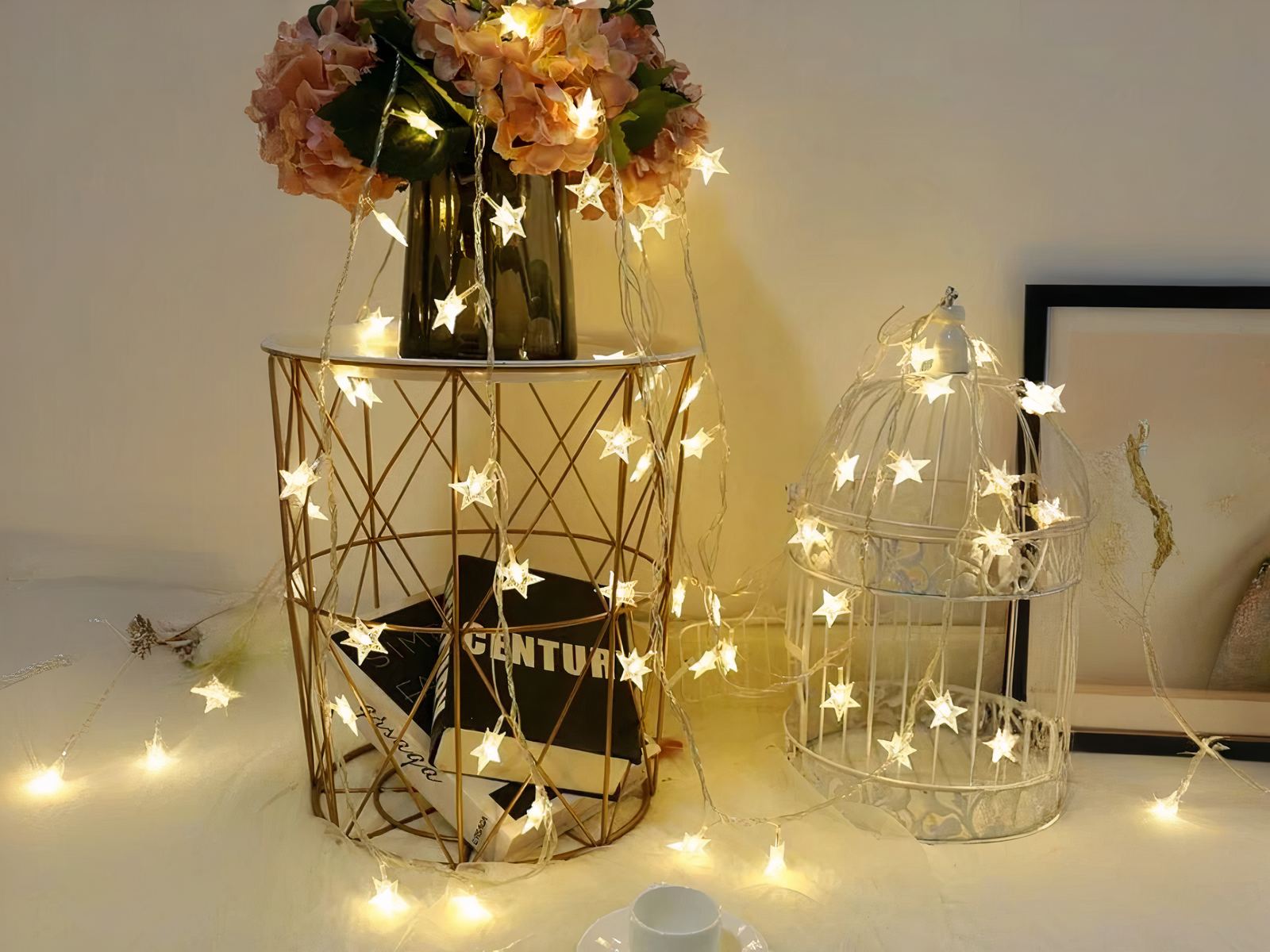 Guirlande LED à pile avec étoiles