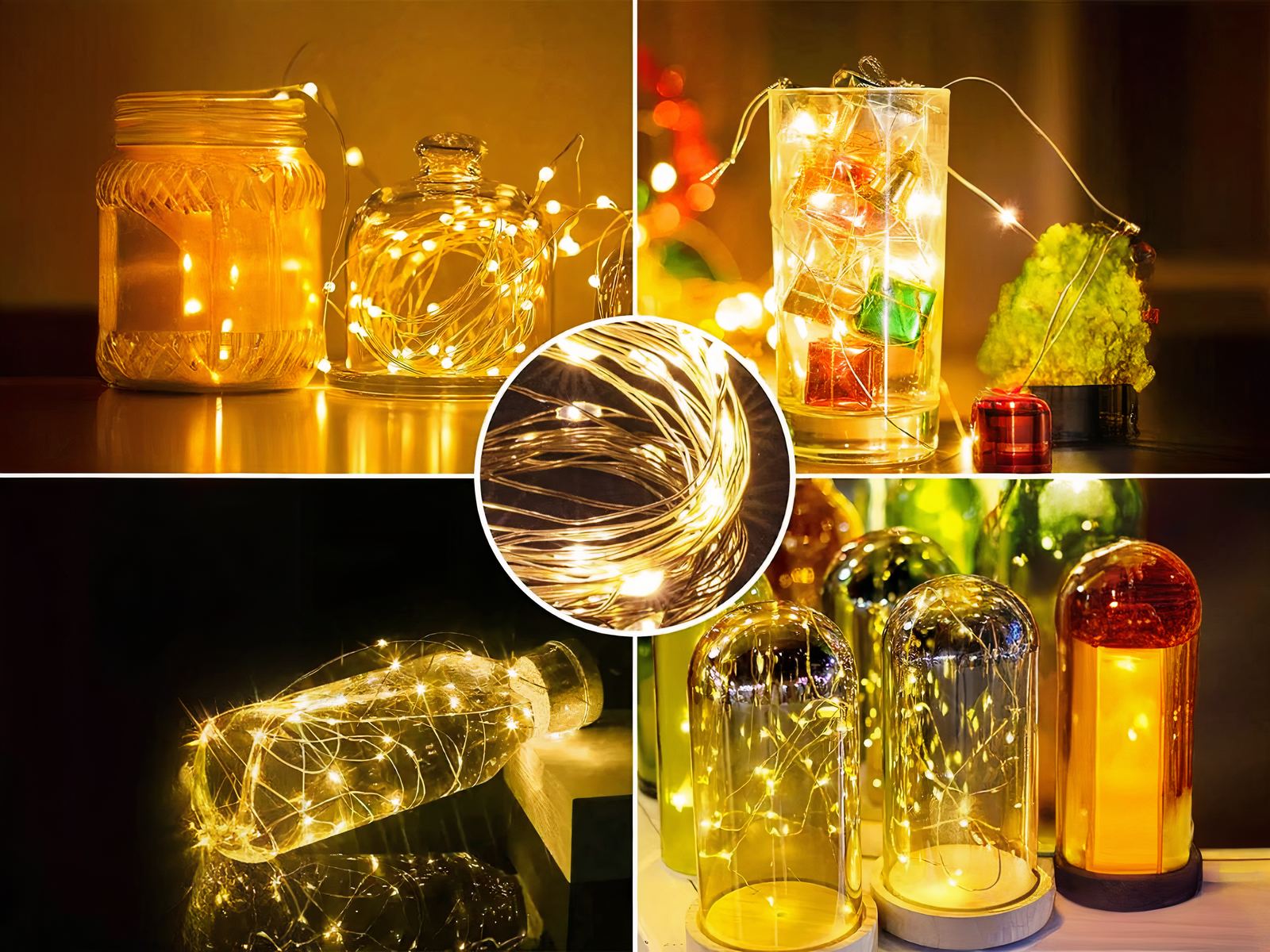 Guirlande LED à pile flexible avec 20 petites ampoules