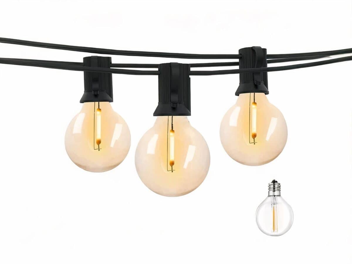 Guirlande led exterieur en forme d'ampoules