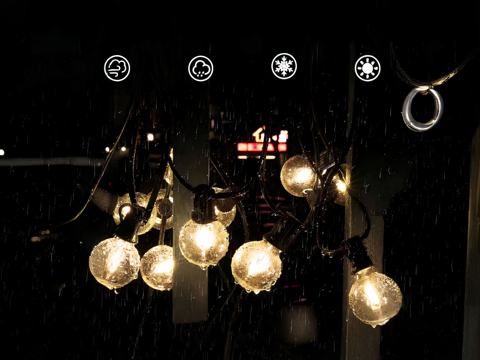 Guirlande led exterieur en forme d'ampoules