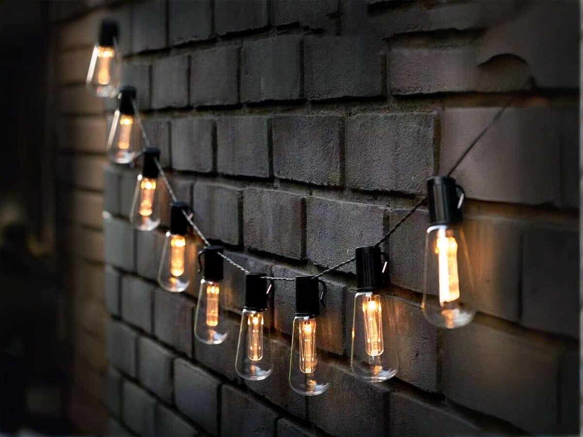 Guirlande LED solaire et étanche style vintage