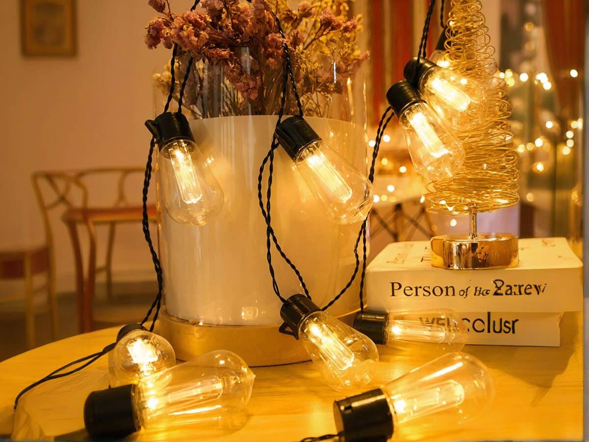 Guirlande LED solaire et étanche style vintage