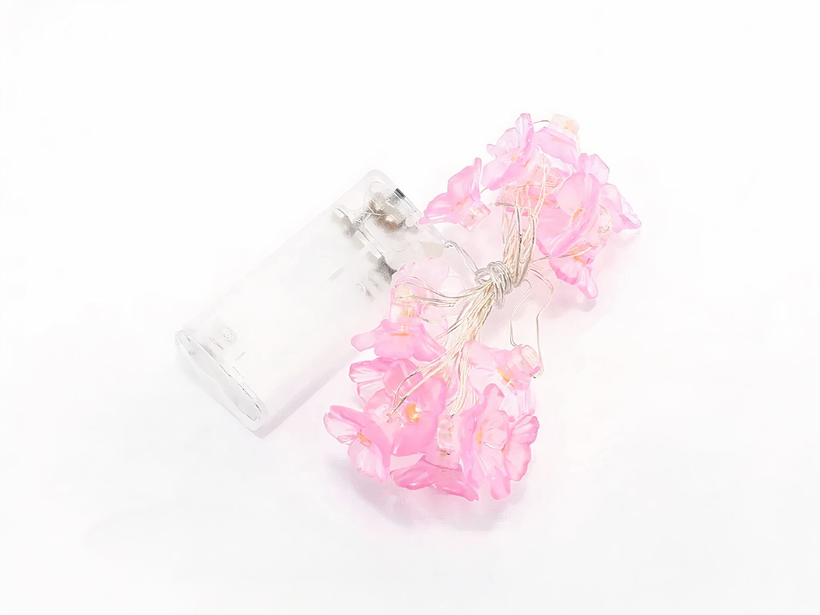 Guirlande mini LED design en forme de fleurs roses