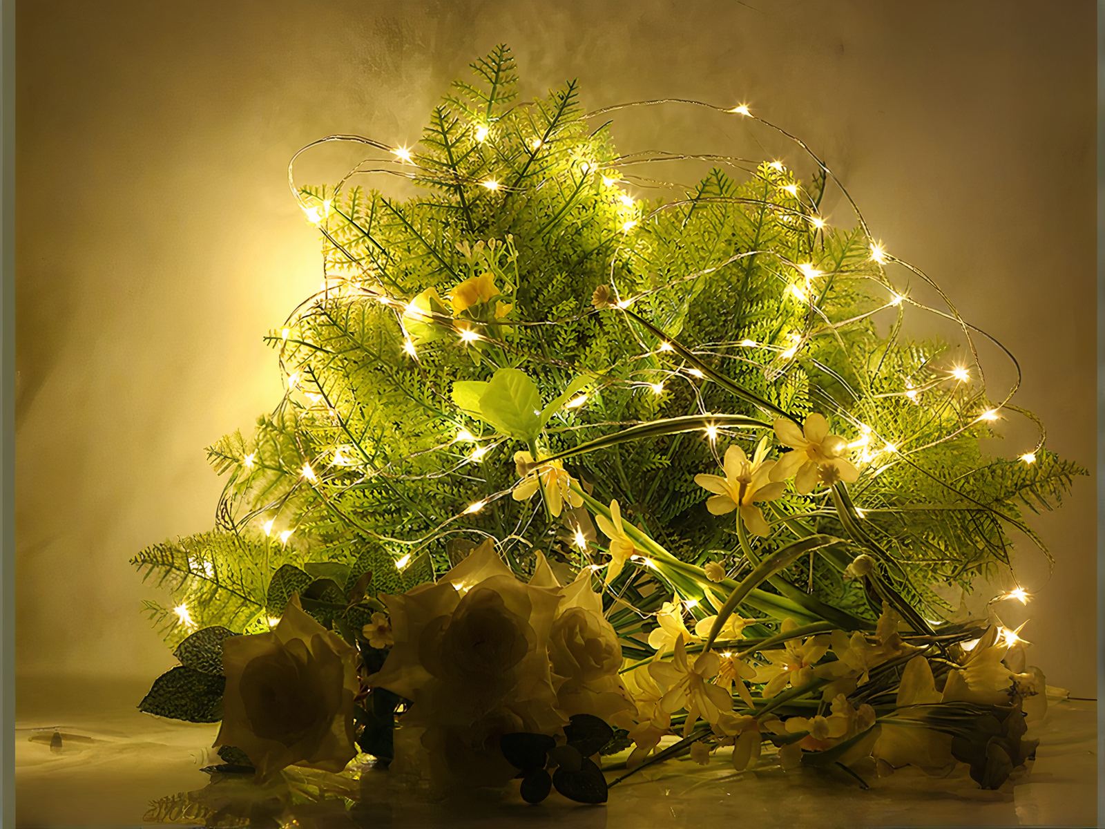 Guirlande mini LED élégante et lumineuse blanche