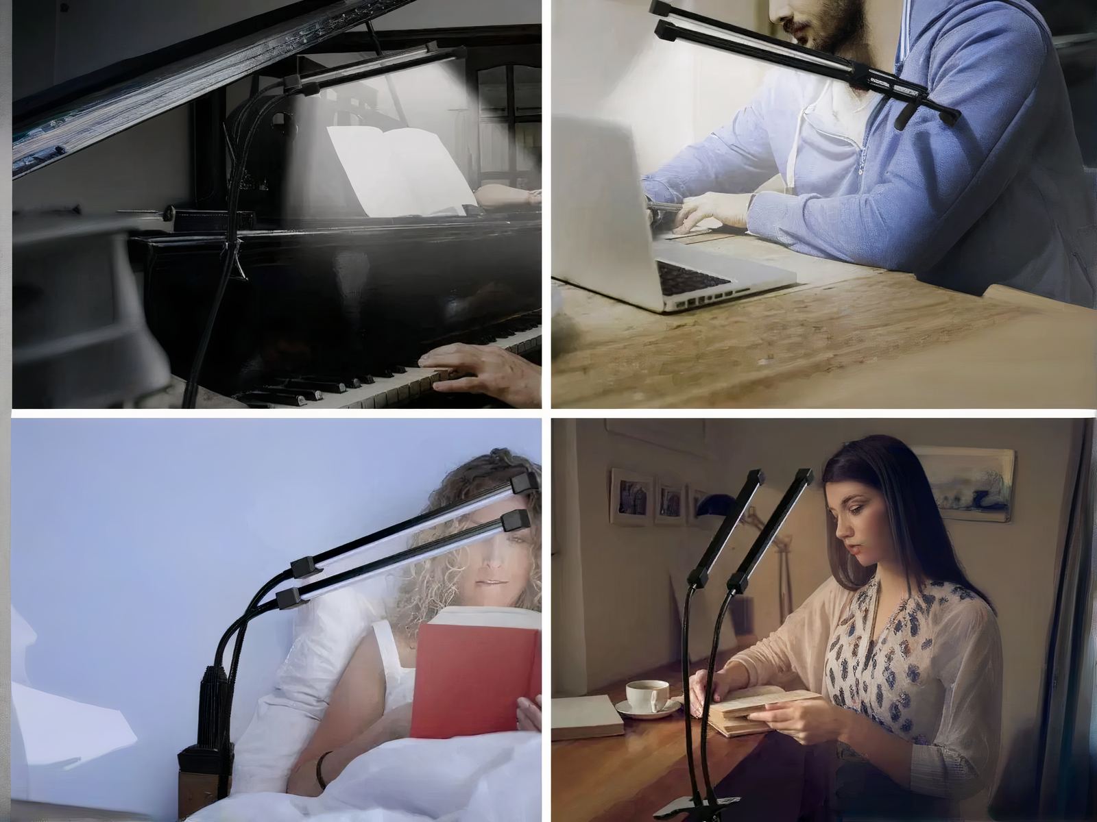 Lampe de bureau LED flexible et polyvalente