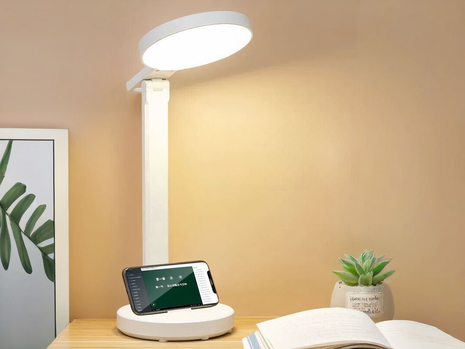 Lampe de bureau LED pliante et créative