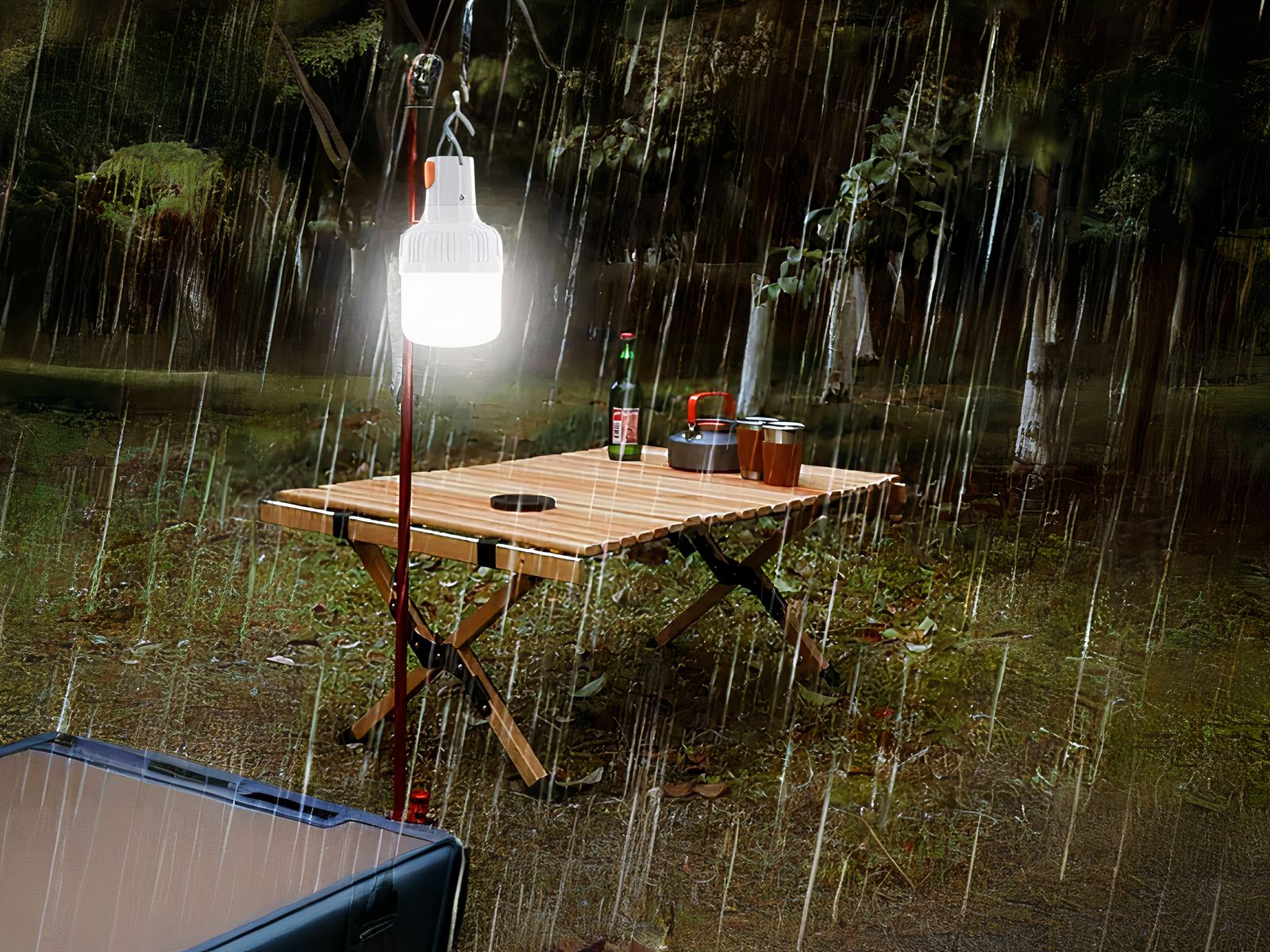 Lampe de camping LED avec crochet et rechargeable