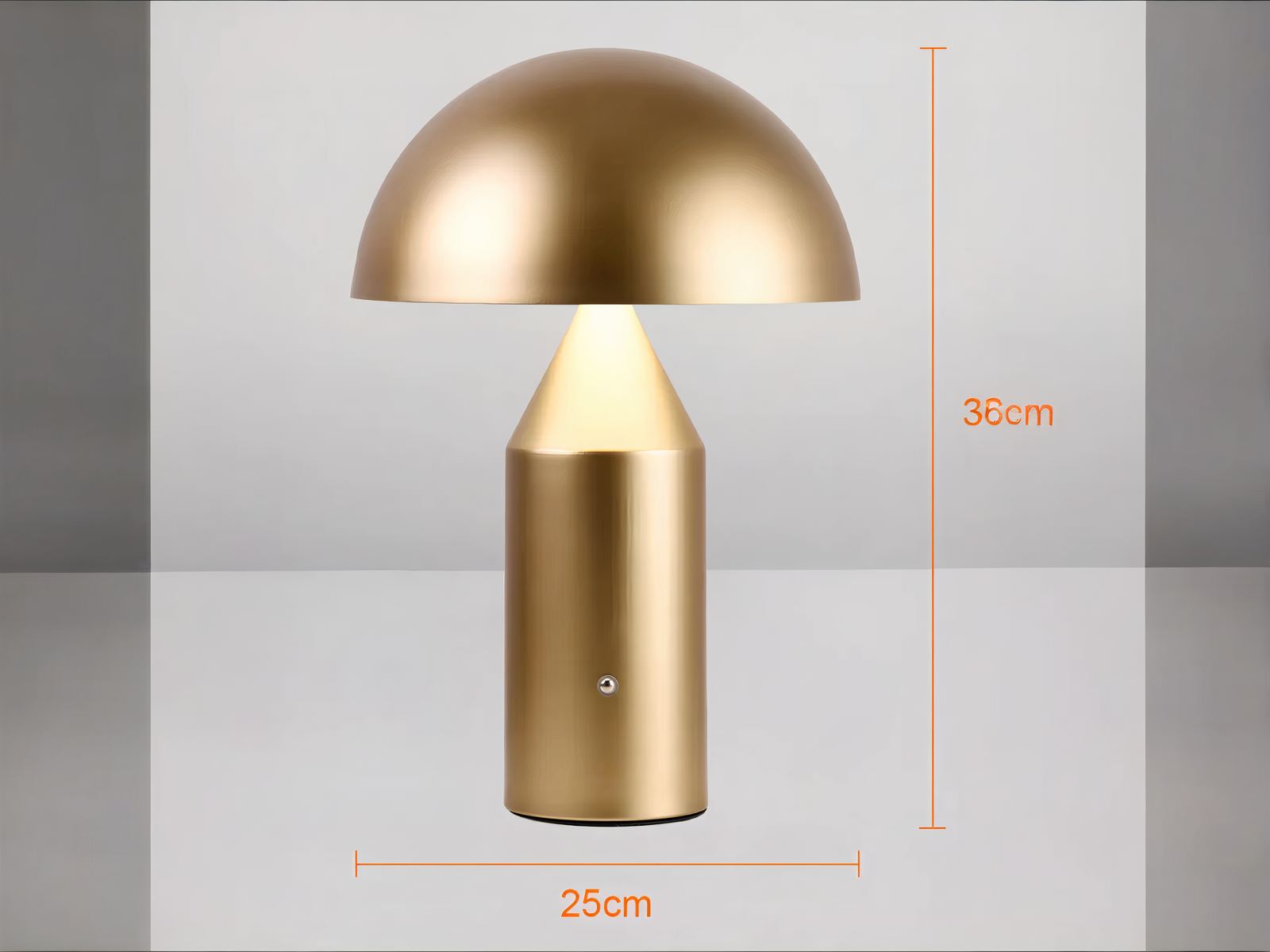 Lampe de chevet LED dorée en forme de champignon design Lampe de chevet LED dorée en forme de champignon design – Image 2