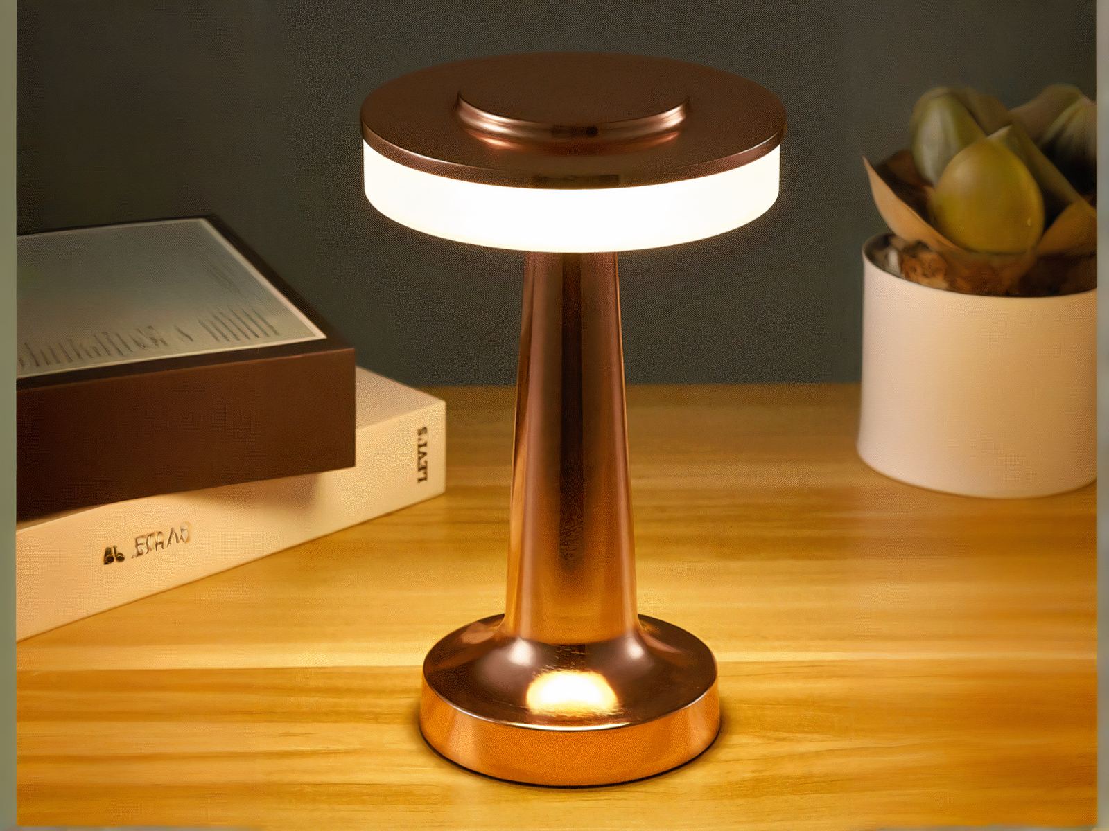 Lampe de chevet LED en forme de champignon rechargeable