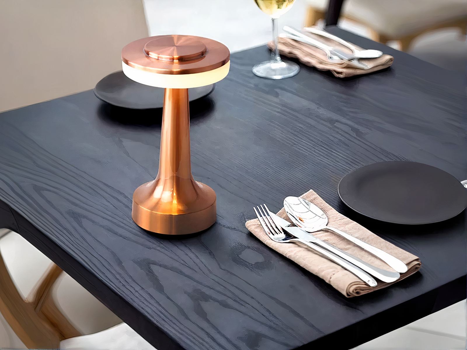 Lampe de chevet LED en forme de champignon rechargeable