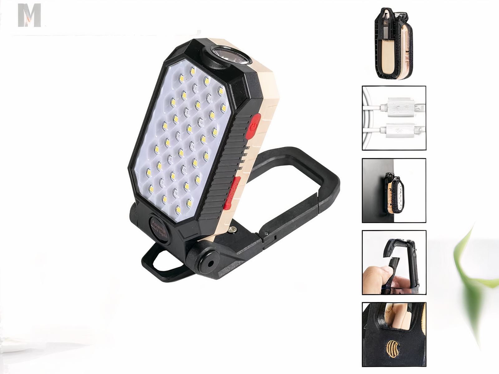 Lampe de travail LED multifonction aimantée et rechargeable