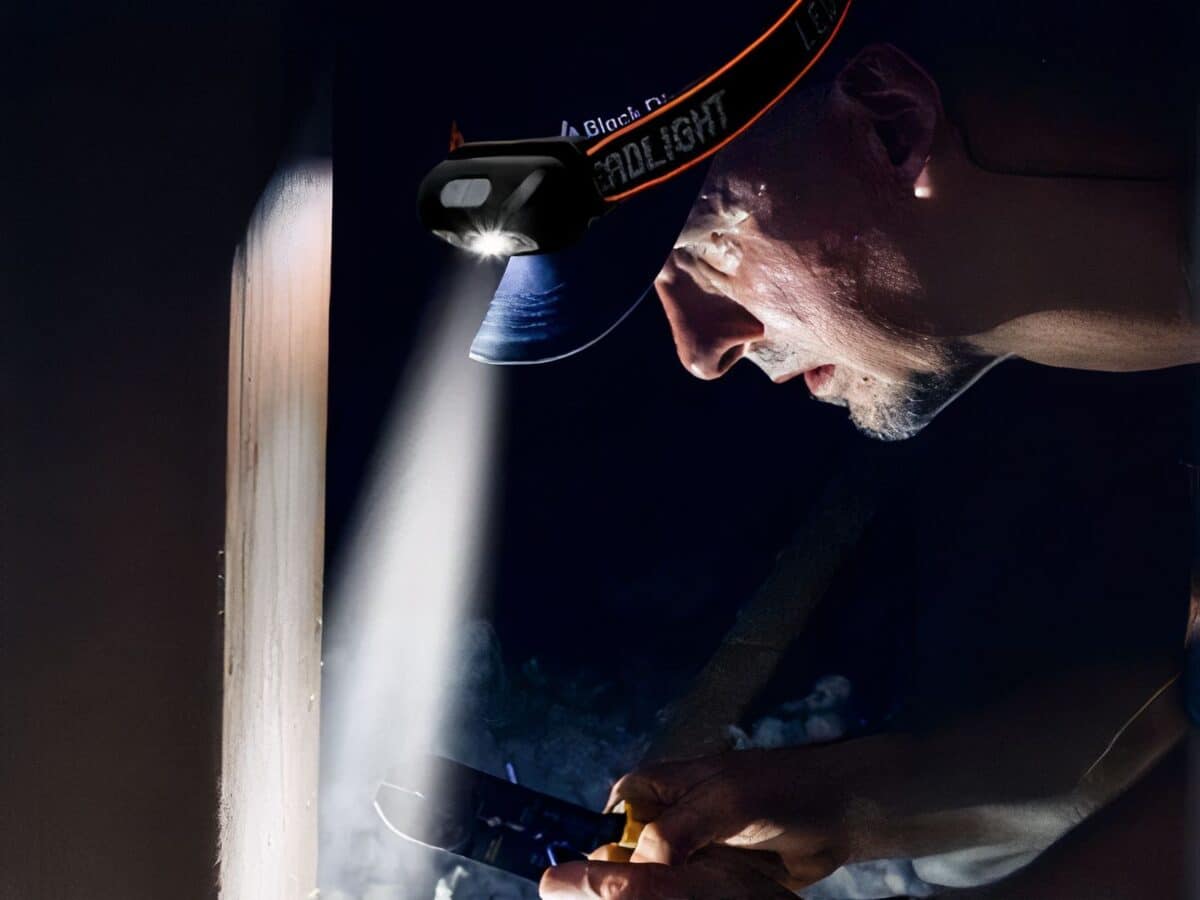 Lampe frontale LED avec batterie rechargeable