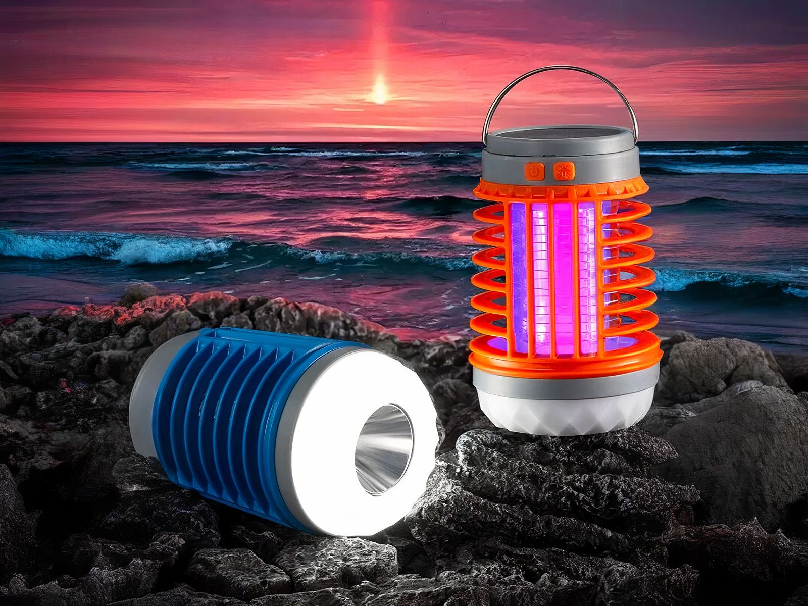 Lampe LED antimoustique étanche avec poignée intégrée