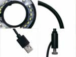 Lampe LED aquarium avec socle en bois