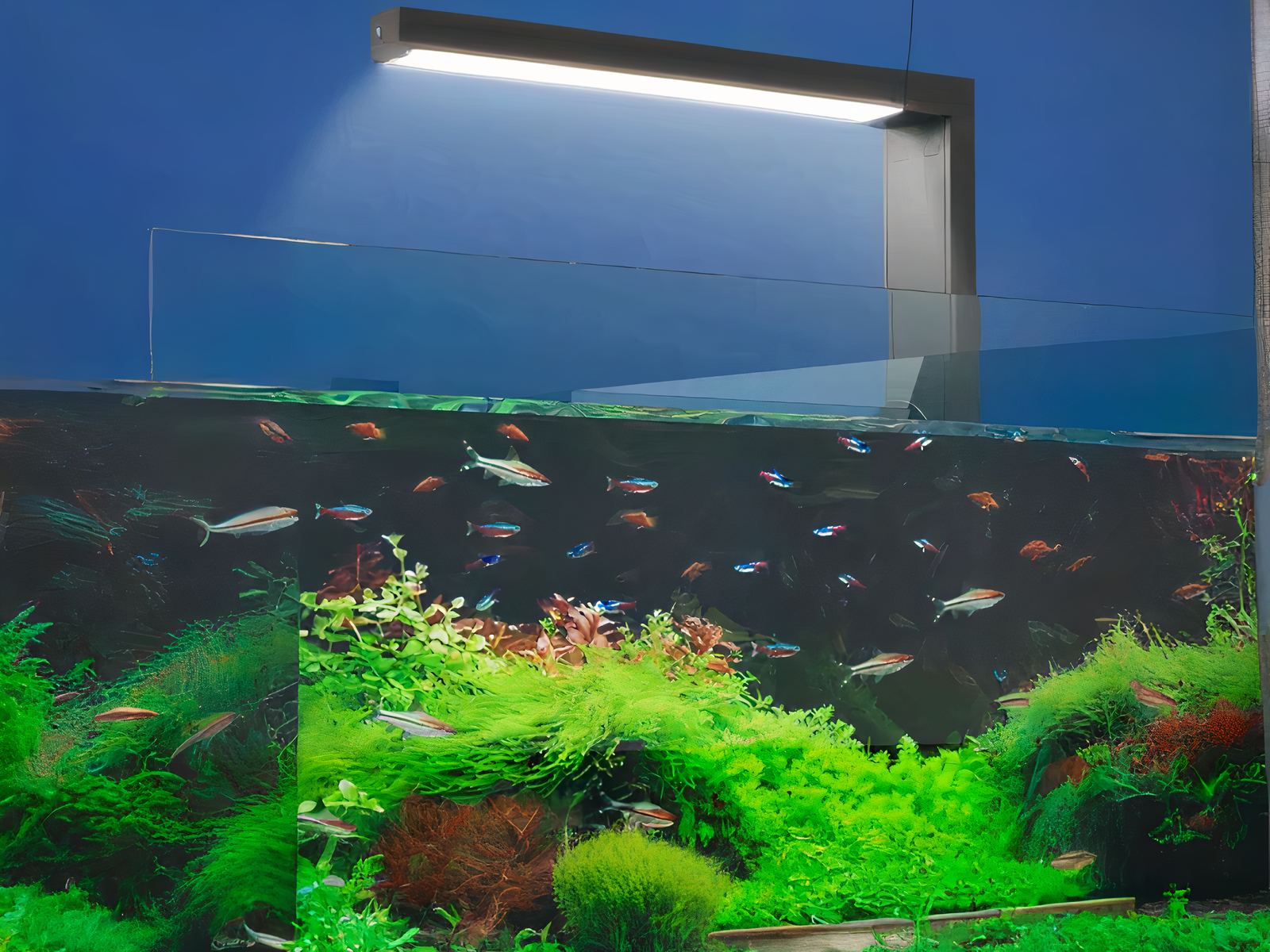 Lampe LED aquarium tactile avec ventouses