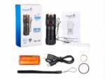 Lampe torche LED noire design et pratique