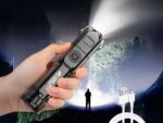 Lampe torche LED noire longue portée