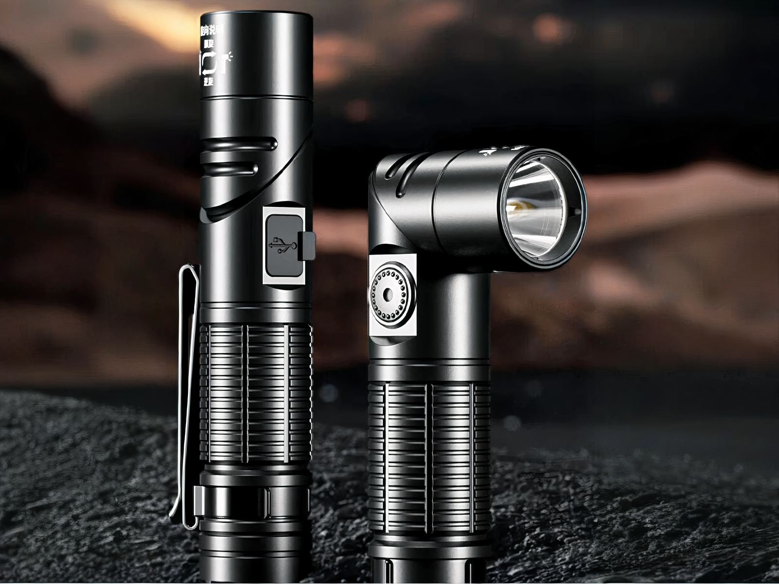 Lampe torche LED réglable et magnétique