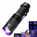 Lampe UV LED noire puissante en aluminium Lampe UV LED noire puissante en aluminium sur fond blanc