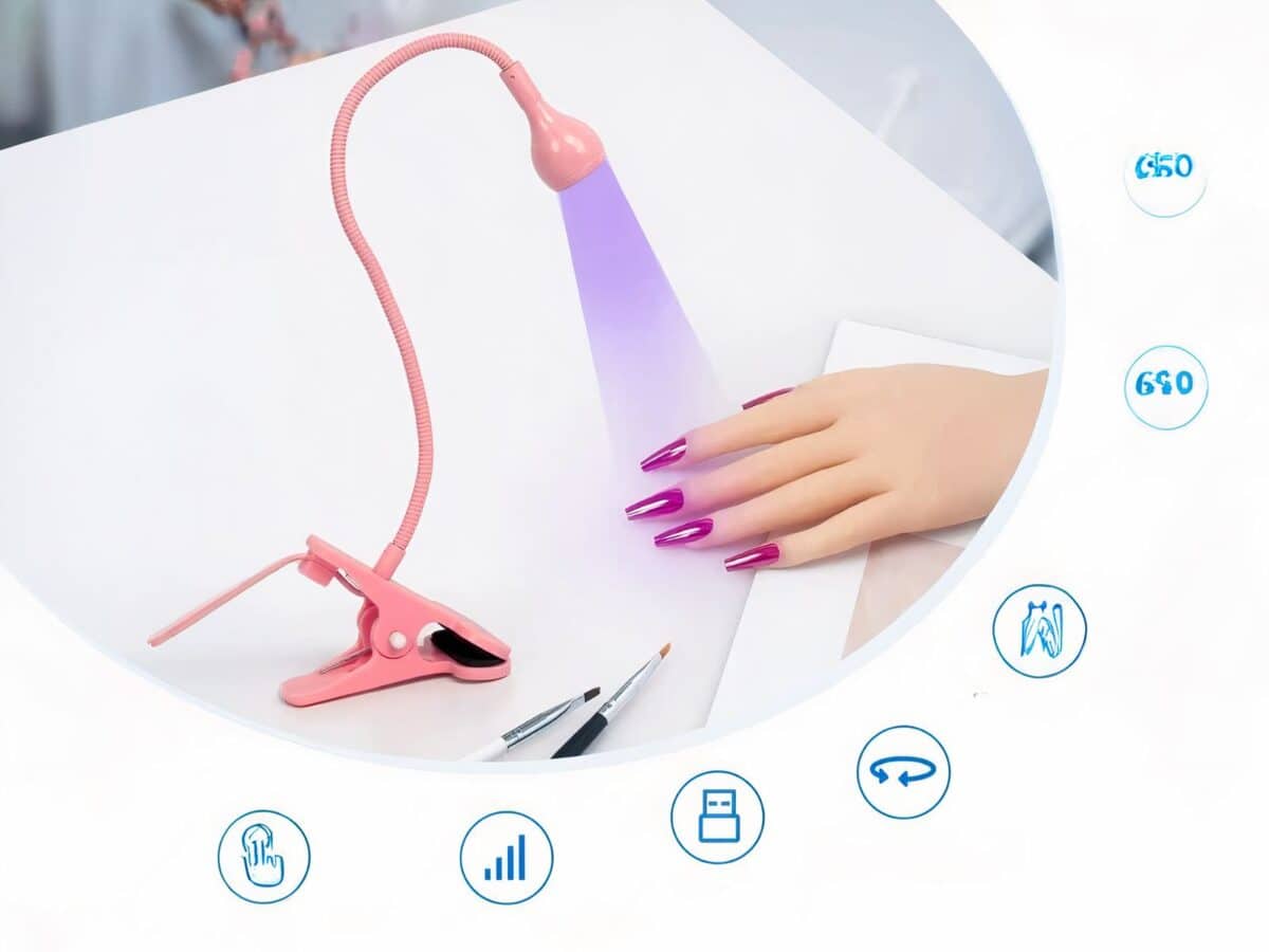 Lampe UV LED rose flexible pour ongles