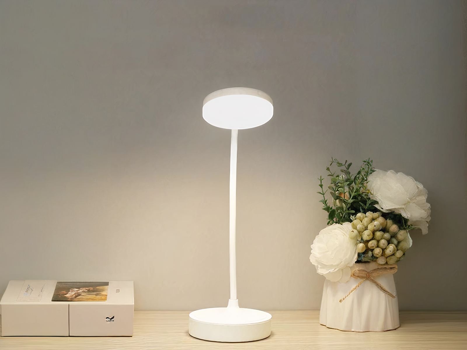 Liseuse LED rechargeable avec tige flexible