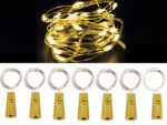 Lot de 5 guirlandes mini LED élégantes et lumineuses, sur un fond blanc et noir.