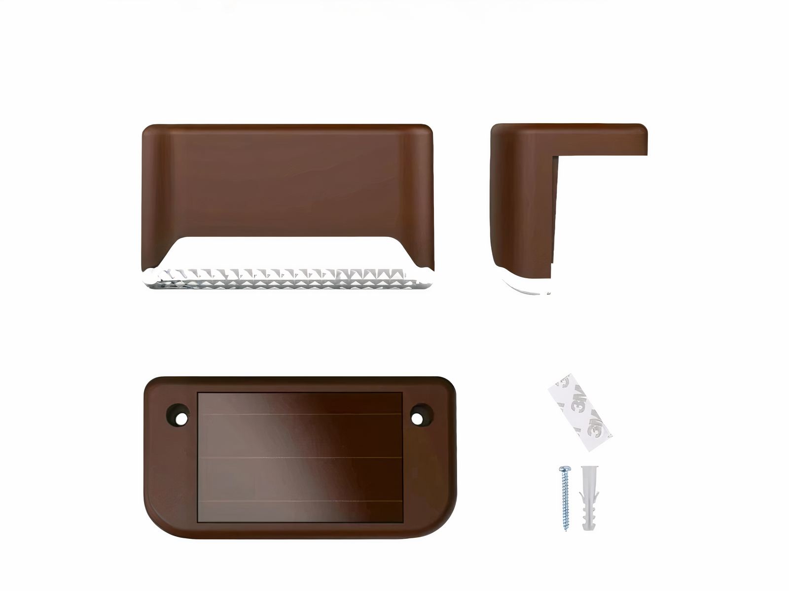 Lot de 8 appliques LED solaires marron design et élégantes