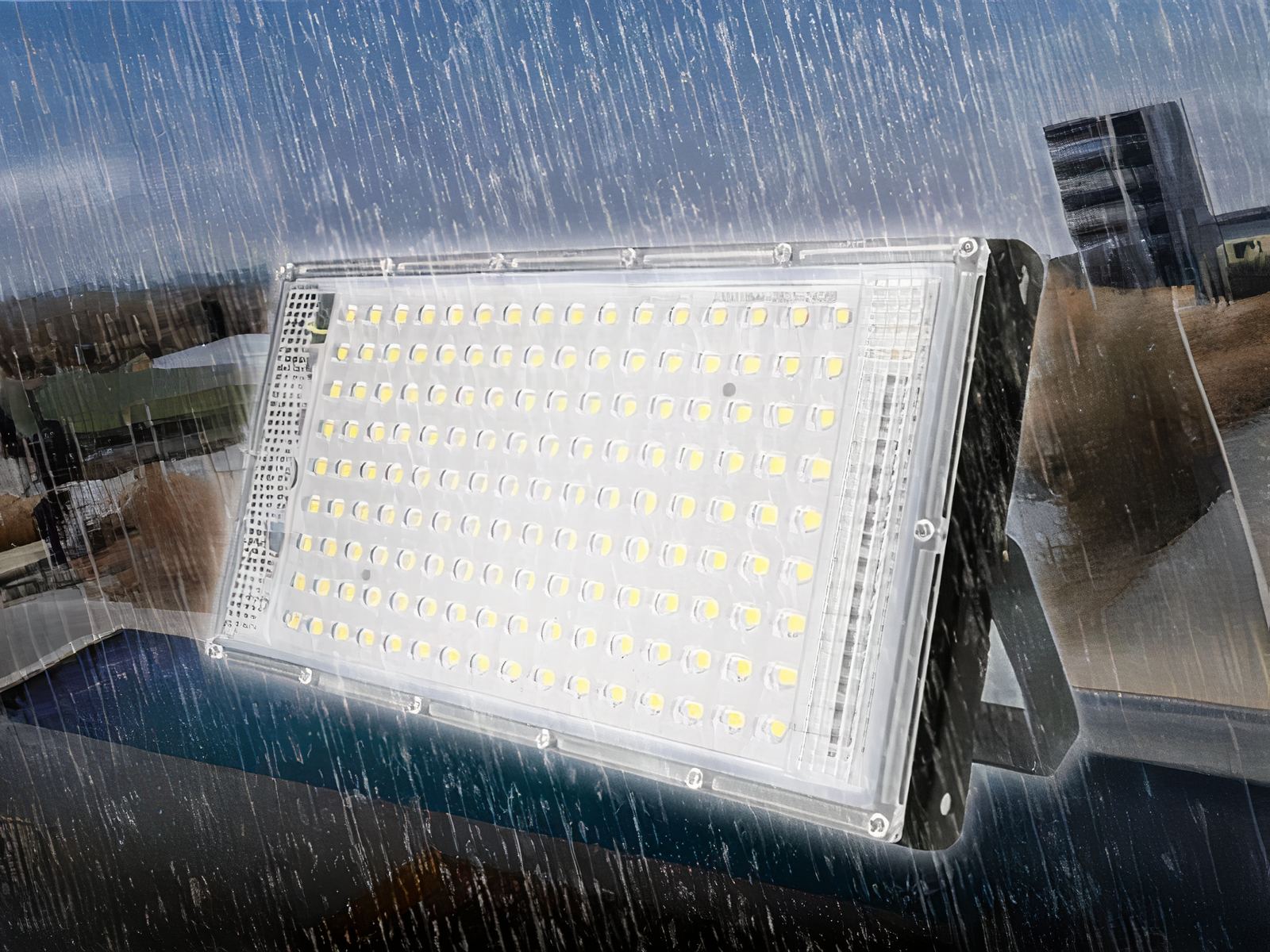 Lot de deux projecteurs extérieur LED rectangulaires