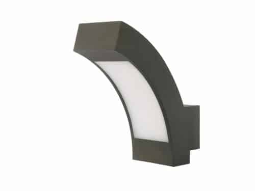 Lampe LED d'extérieur moderne en aluminium sur fond blanc