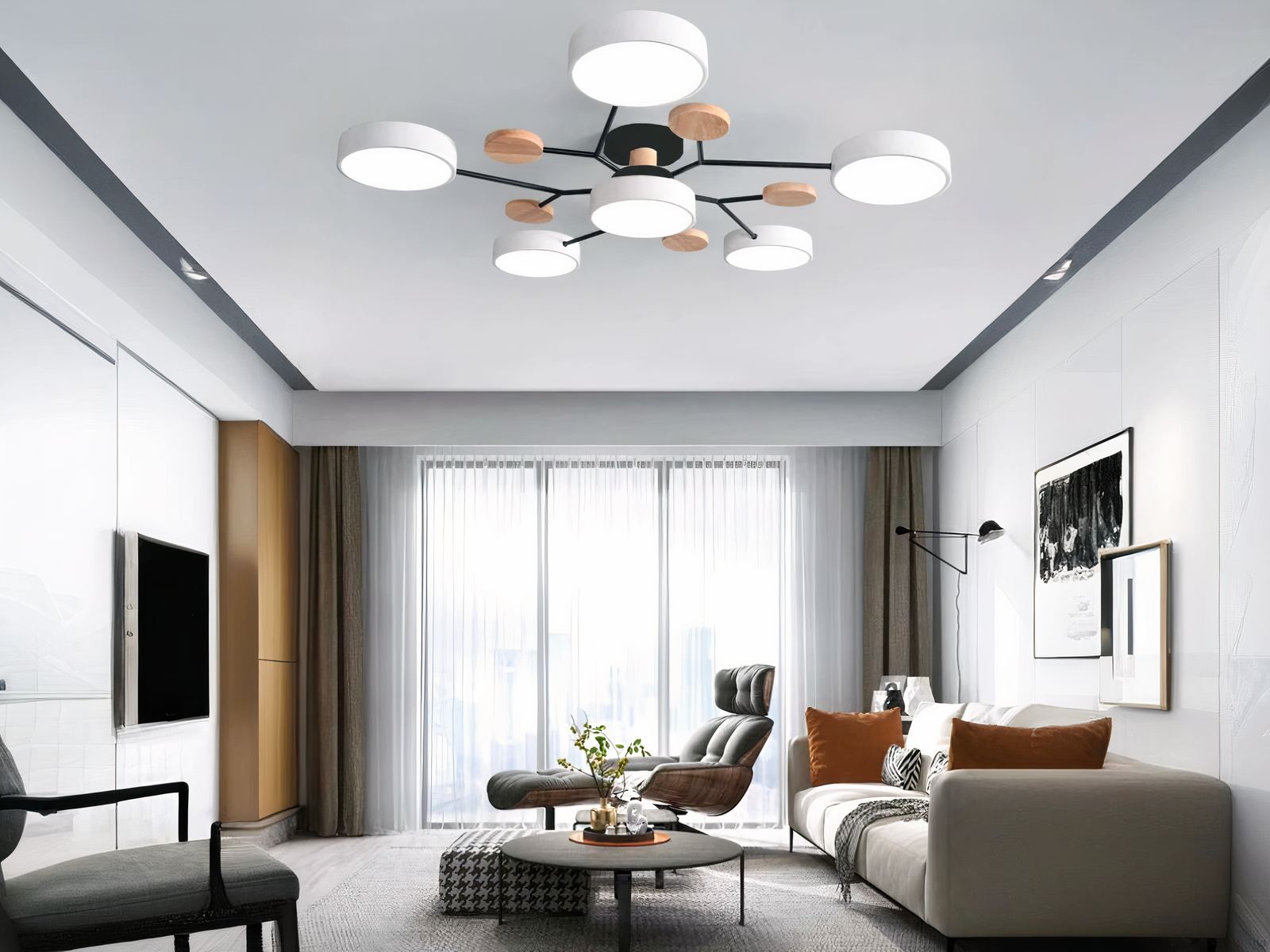 Lustre LED au design moderne et élégant