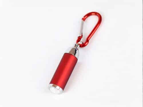 Mini lampe led en aluminium avec porte-clés