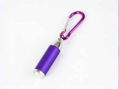 Mini lampe led en aluminium avec porte-clés