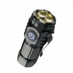 Mini lampe led étanche et rechargeable USB Mini lampe led étanche et rechargeable USB, de couleur noire, sur un fond blanc.