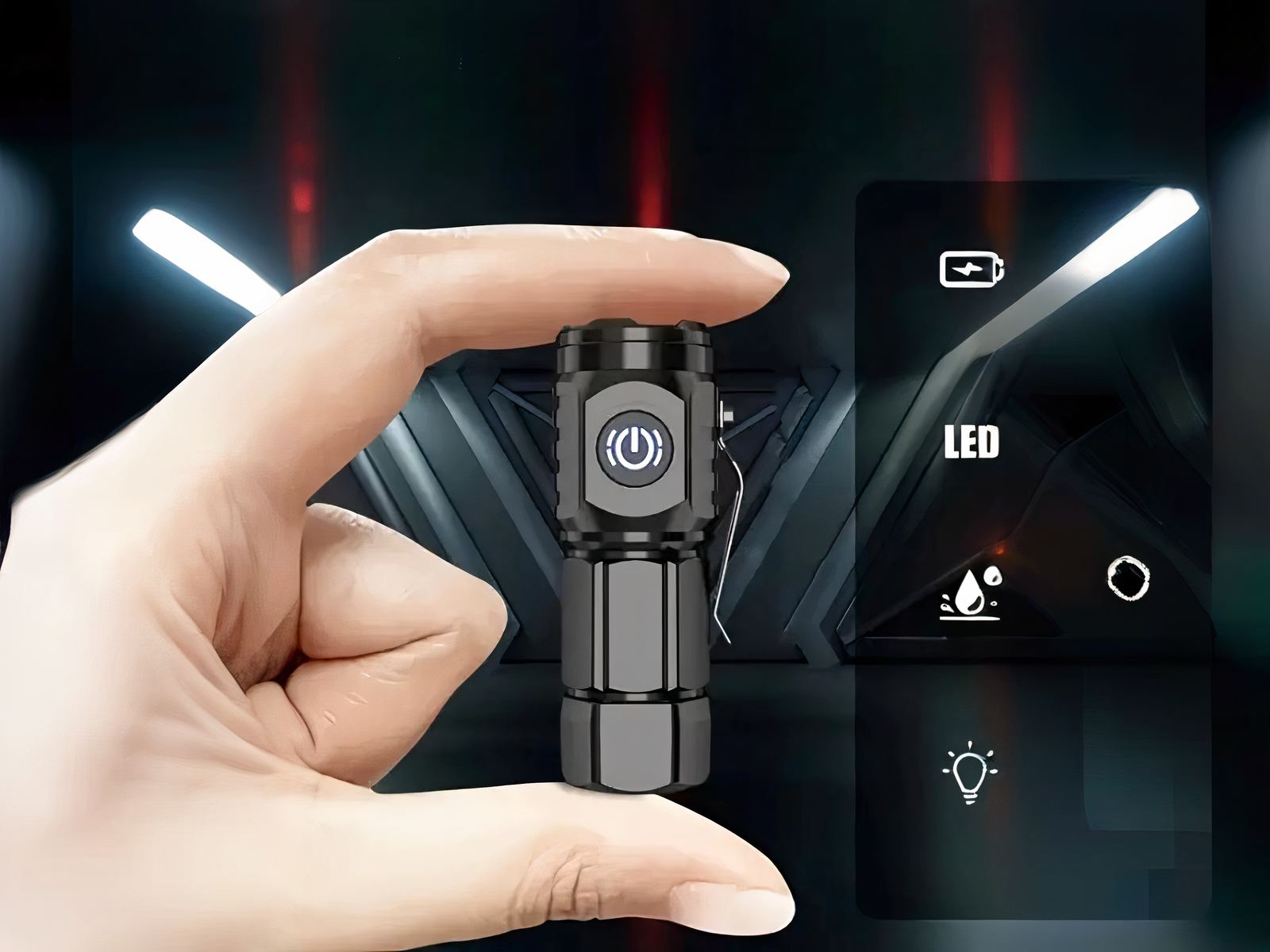 Mini lampe led étanche et rechargeable USB