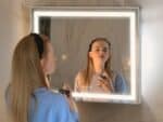 Miroir LED coiffeuse élégant grand format