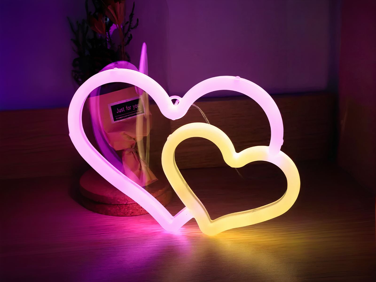 Néon LED design en forme de coeur