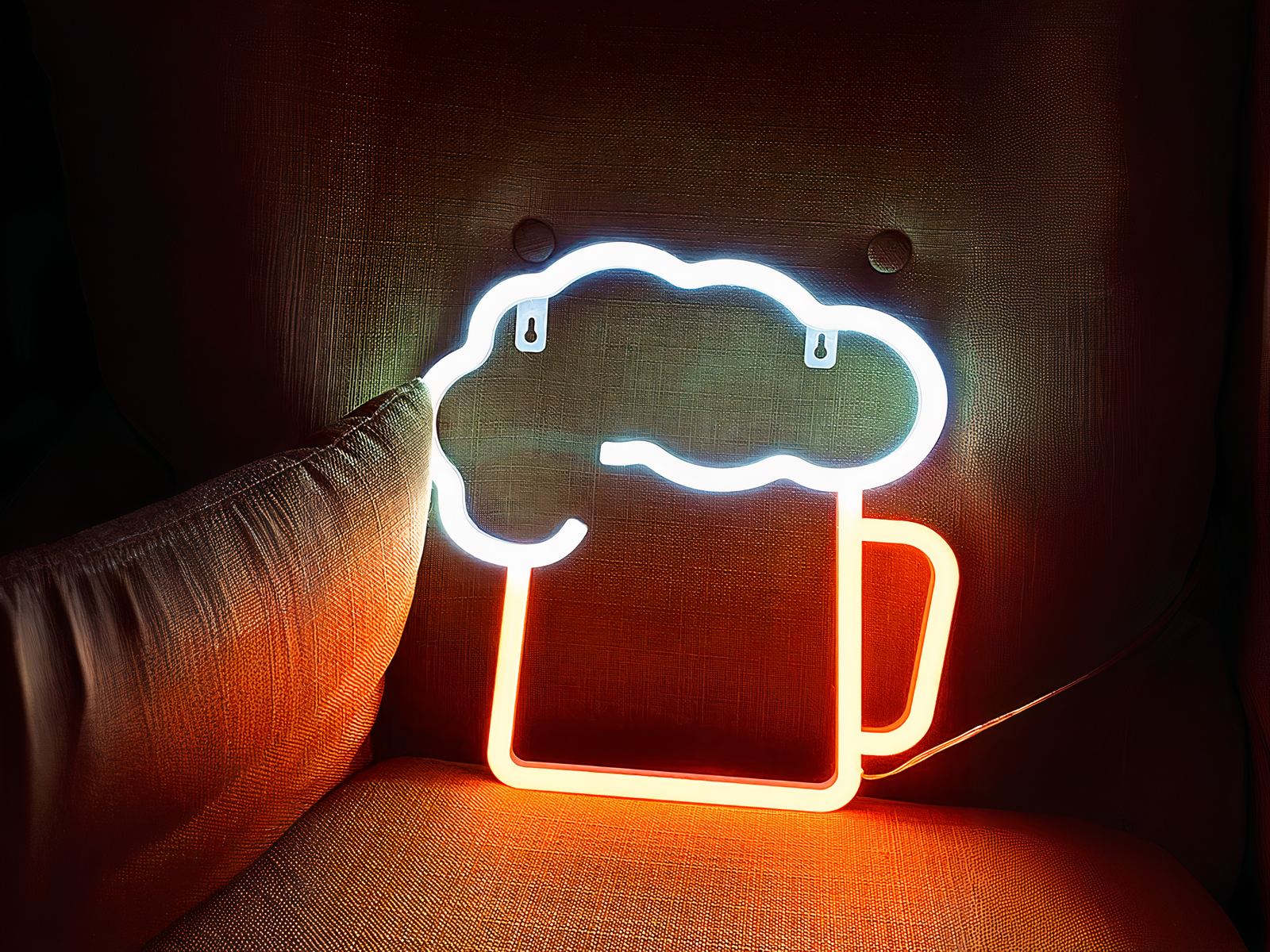 Néon LED en forme de verre à bière