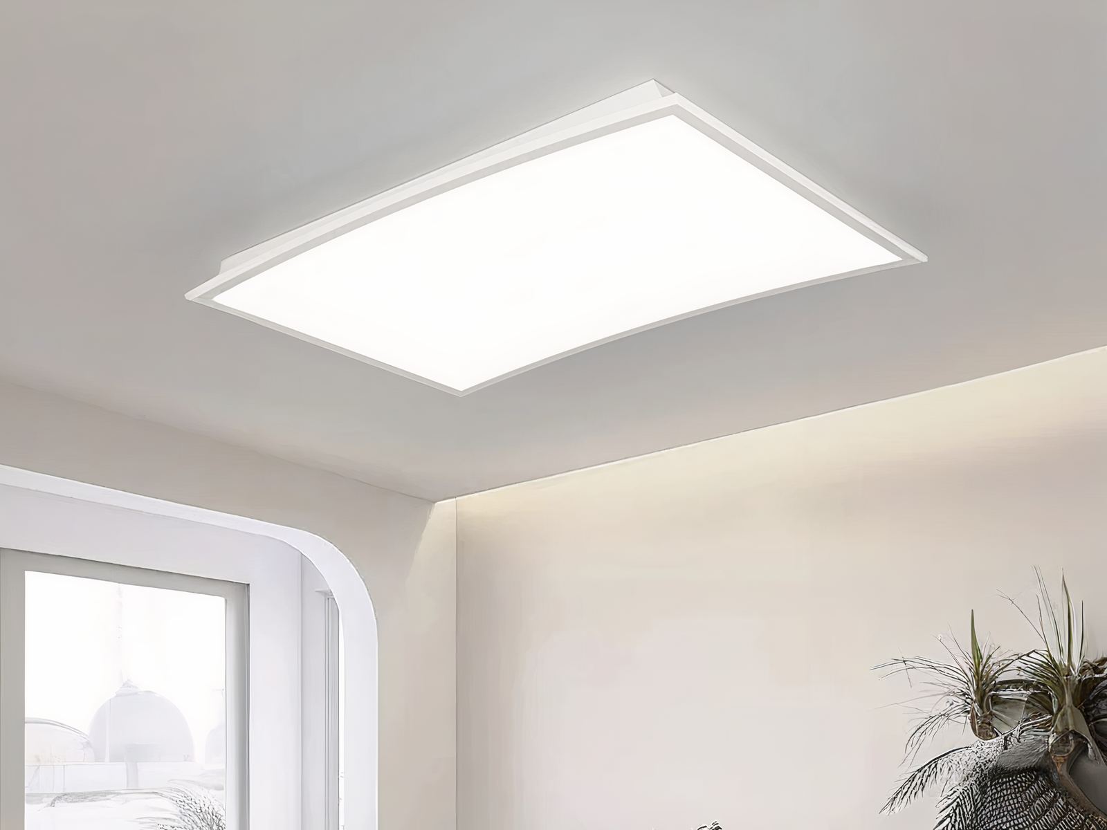 Panneau LED design moderne et rectangulaire incurvé