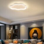 Plafond nuage LED élégant et pratique Plafond nuage LED élégant et pratique allumé dans un salon