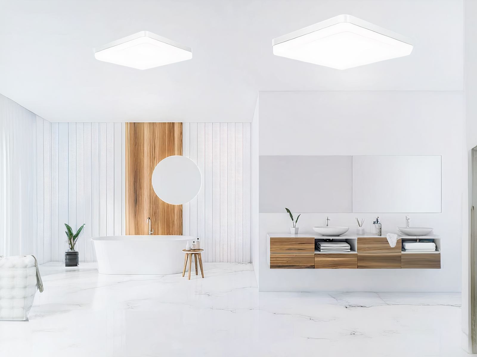 Plafonnier LED carré au style minimaliste