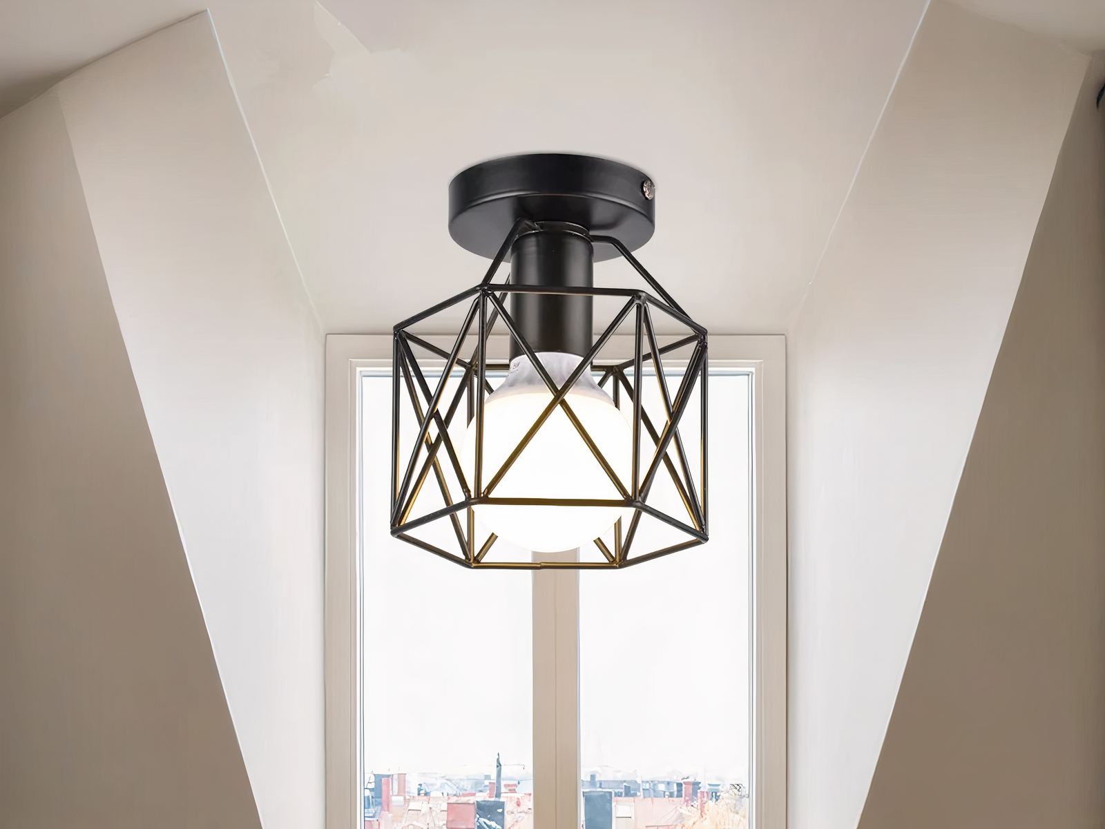 Plafonnier LED décoratif au design nordique allumé au plafond