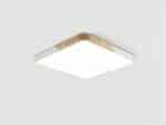 Plafonnier LED design en forme carré en bois